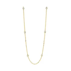 14KT White & Yellow Gold & Diamond Stunning Neckwear Necklace  - 1 ctw