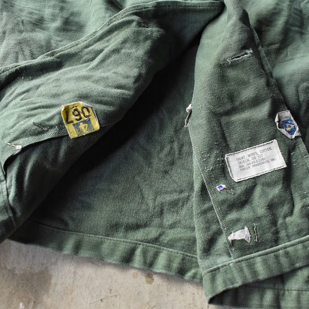’69 U.S.ARMY ステンシル入り ミリタリー ユーティリティシャツ 240703