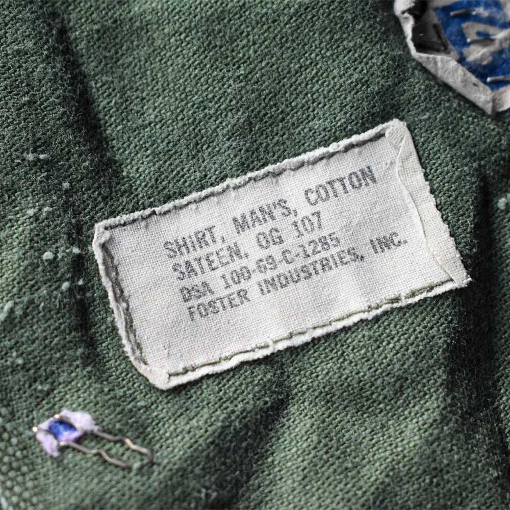 ’69 U.S.ARMY ステンシル入り ミリタリー ユーティリティシャツ 240703