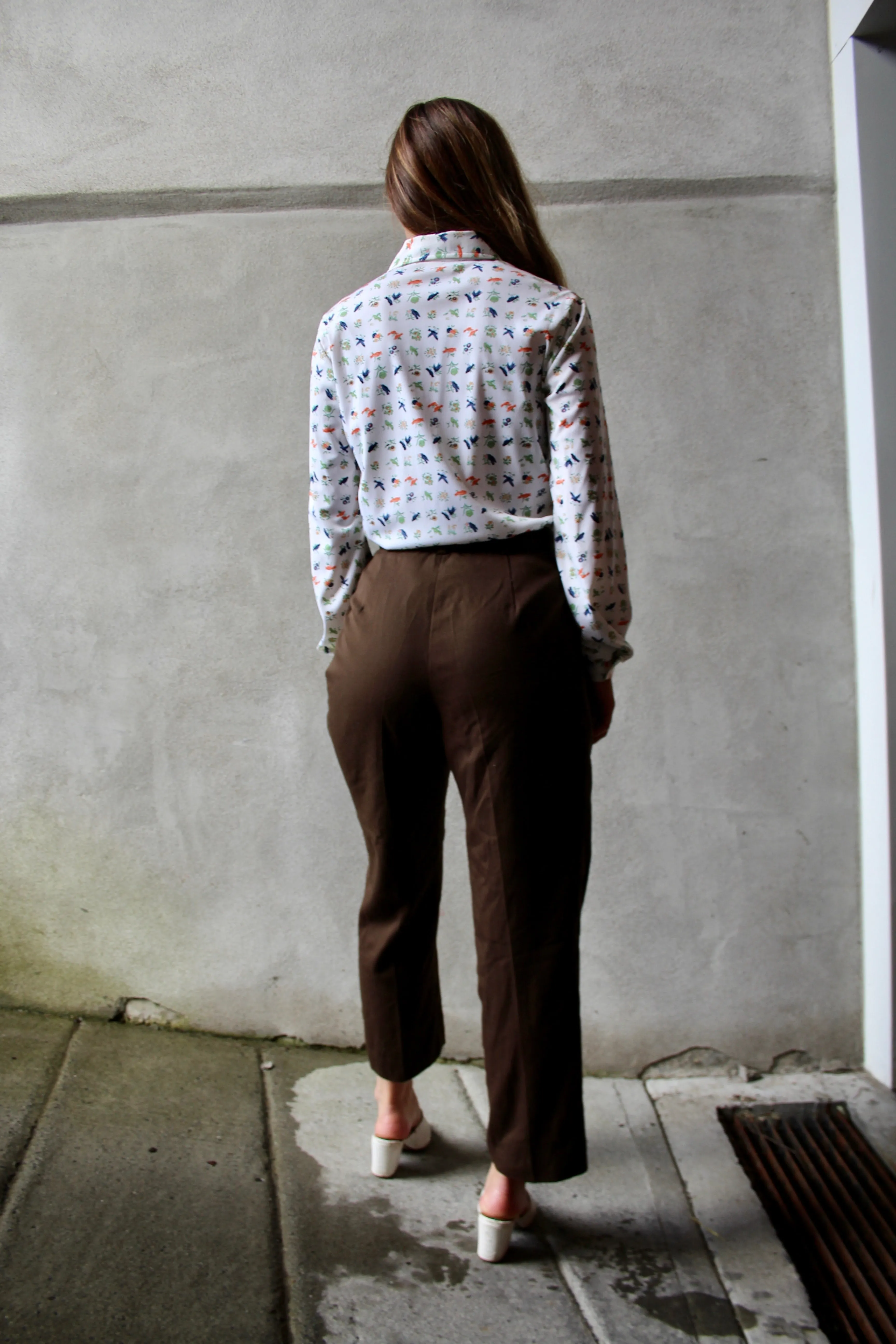 90s chocolate trousers - 28