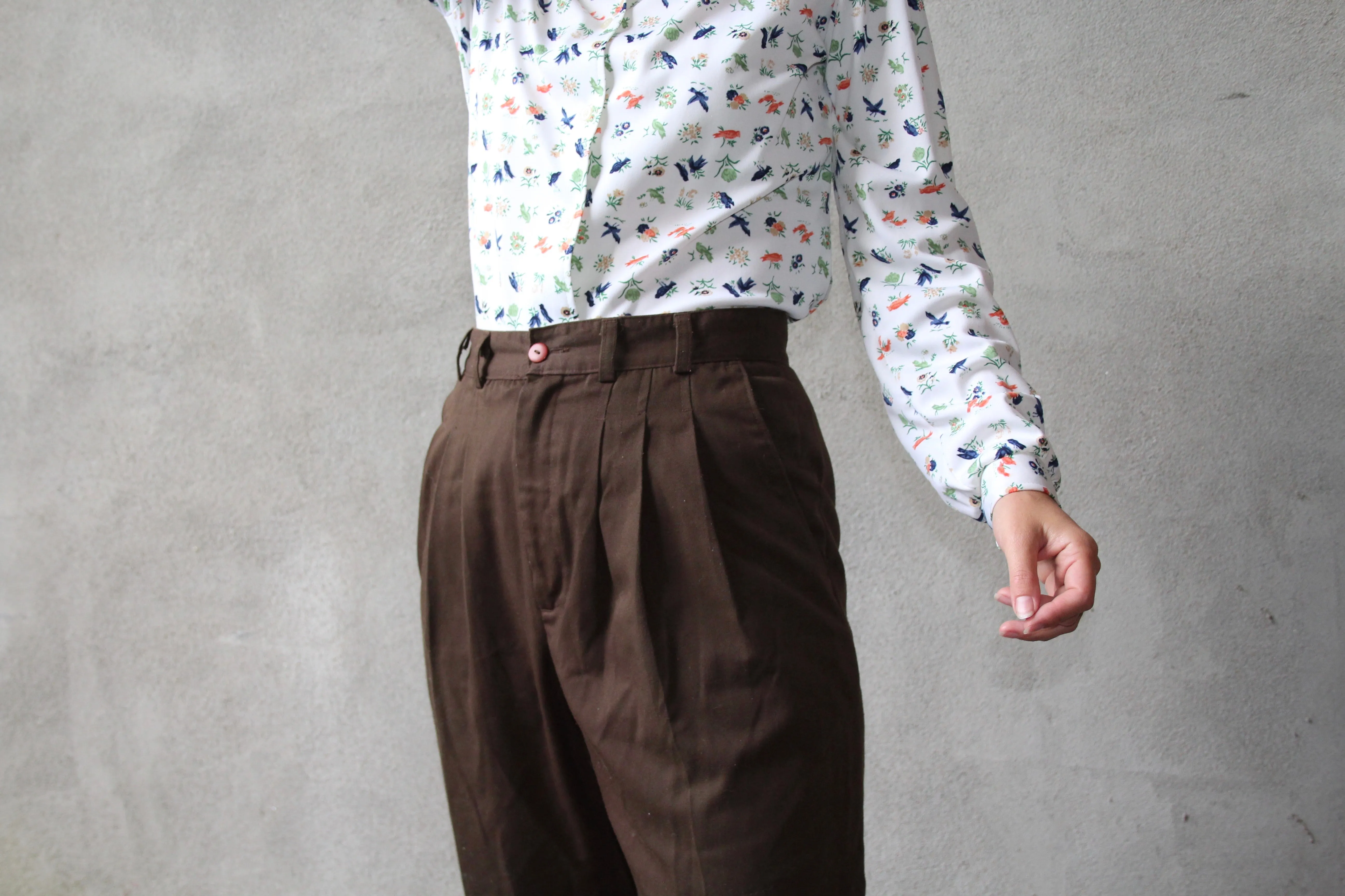 90s chocolate trousers - 28