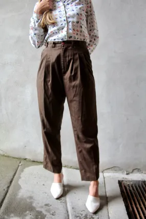 90s chocolate trousers - 28