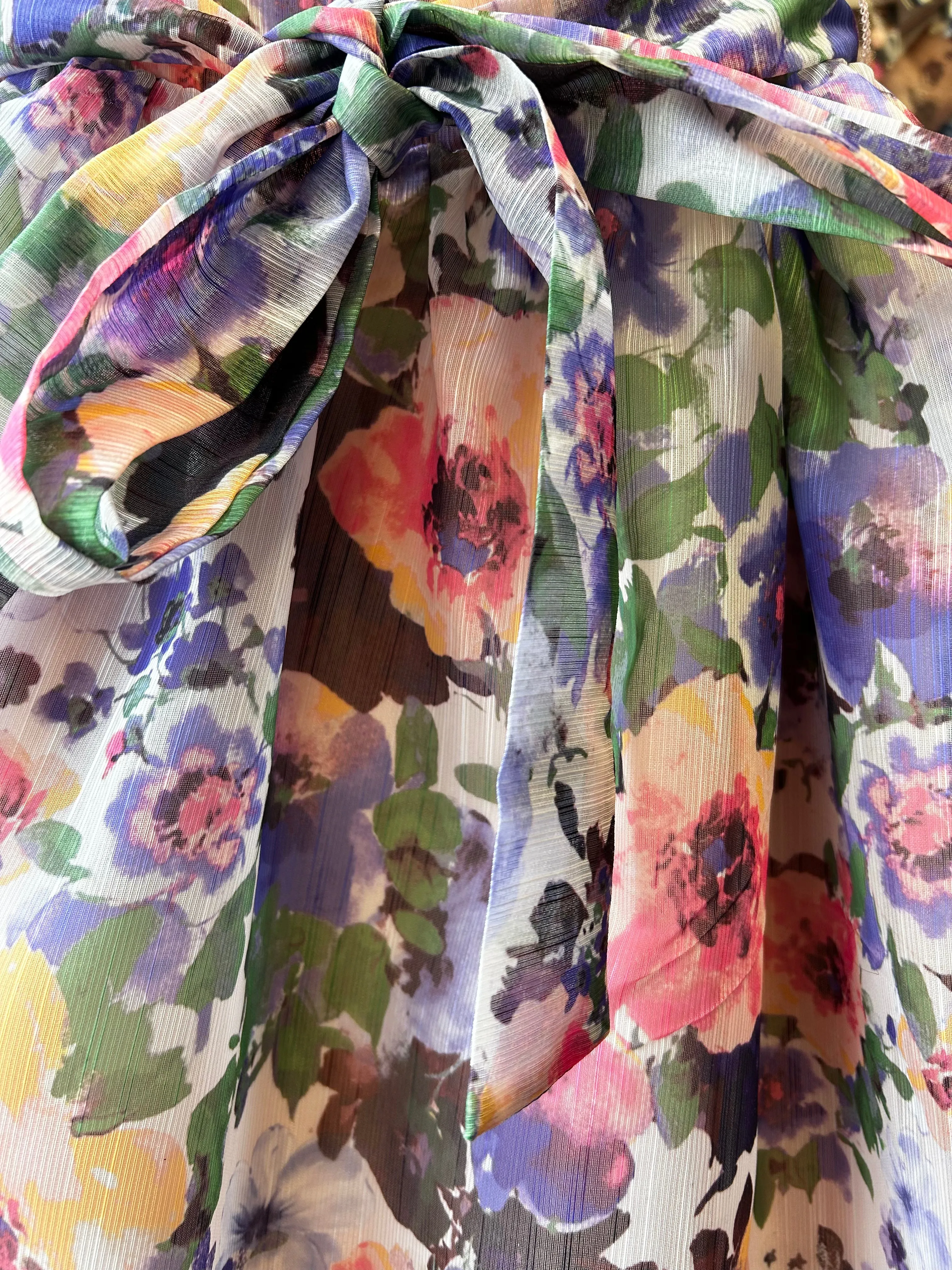 Amy Floral Bouquet Print Midi Dress