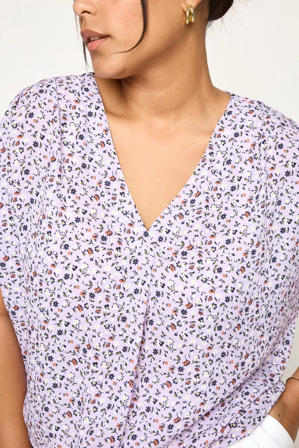 Ana Plus Size Tie Front Top