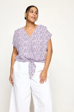 Ana Plus Size Tie Front Top