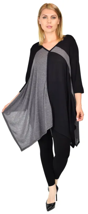 Artsy Tunic, Lagenlook top, Plus size tunic, M.L,1XL,2XL,3XL