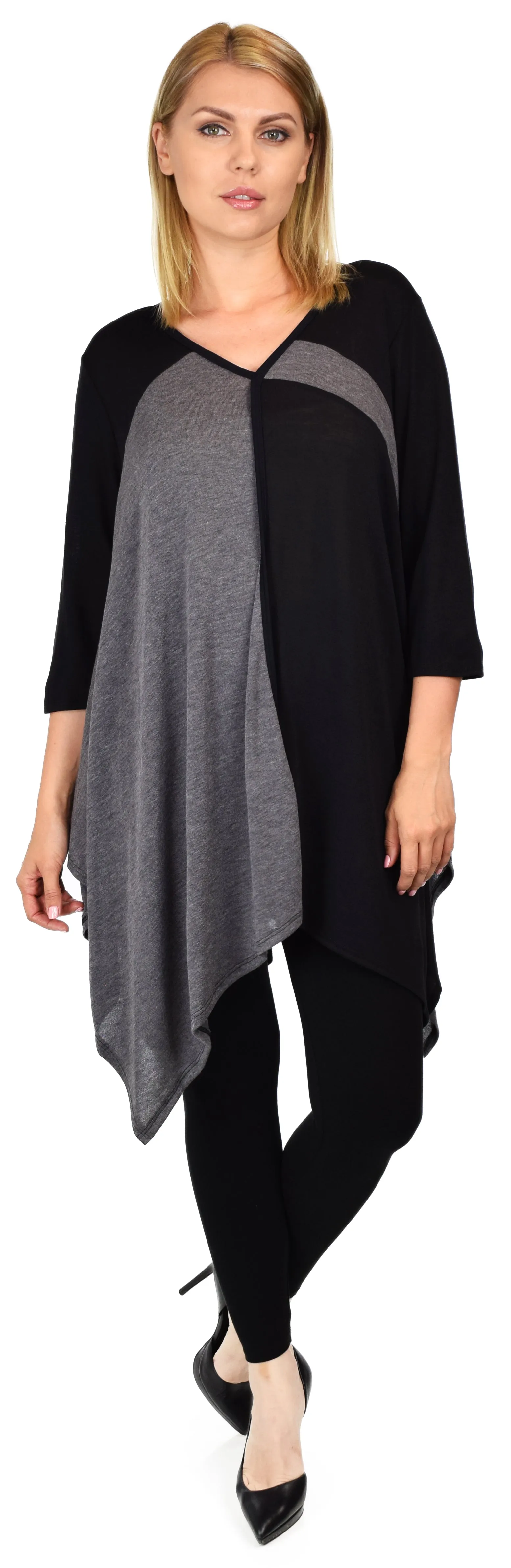 Artsy Tunic, Lagenlook top, Plus size tunic, M.L,1XL,2XL,3XL