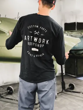 Artwork Vintage Logo Long Sleeve Shirt - Black