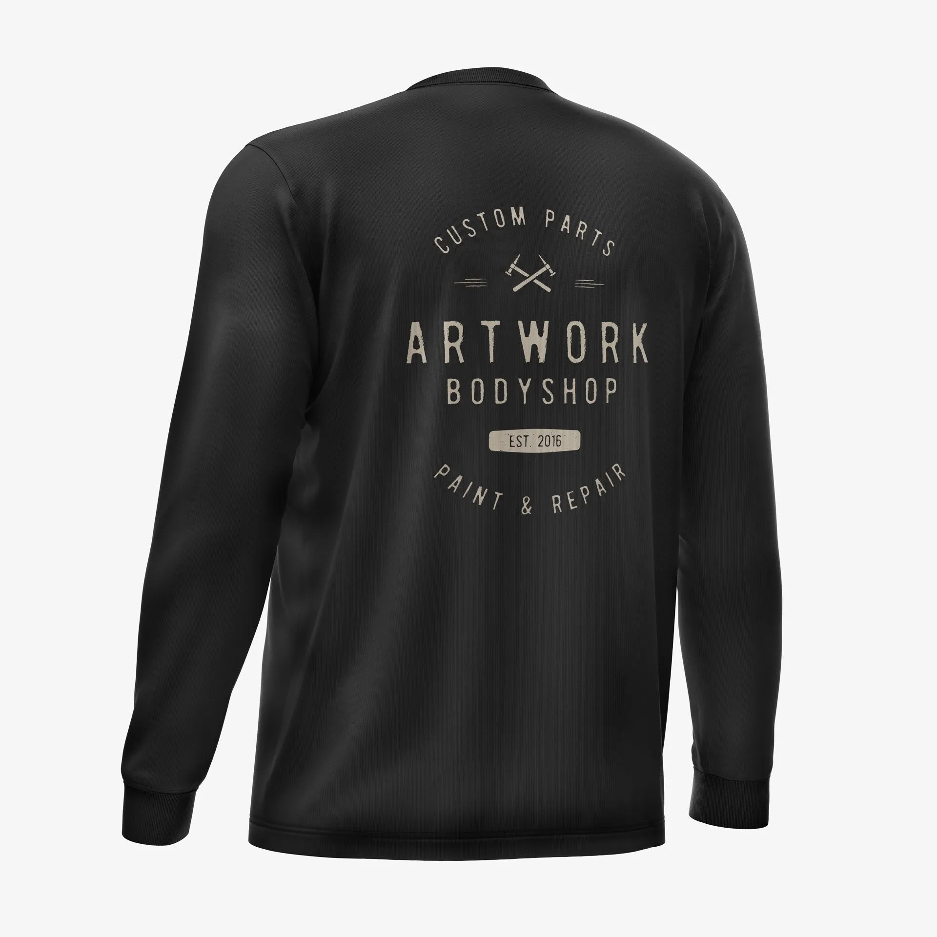 Artwork Vintage Logo Long Sleeve Shirt - Black