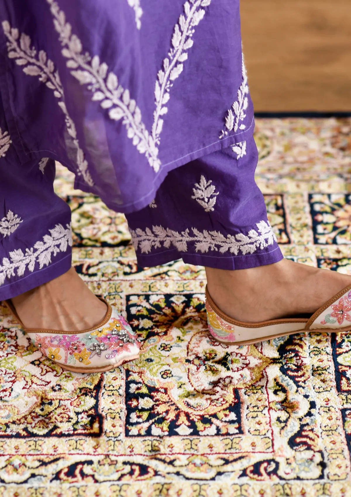 Asiya Chanderi Straight Kurta Pant Set