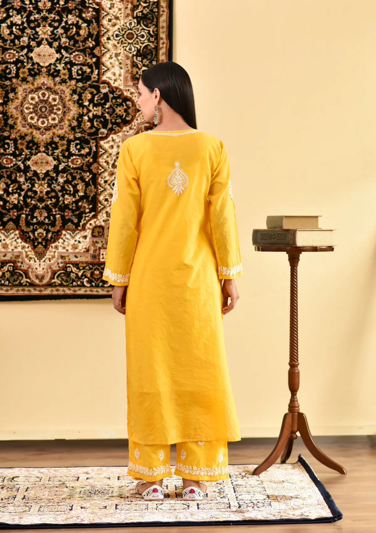 Asiya Chanderi Straight Kurta Pant Set