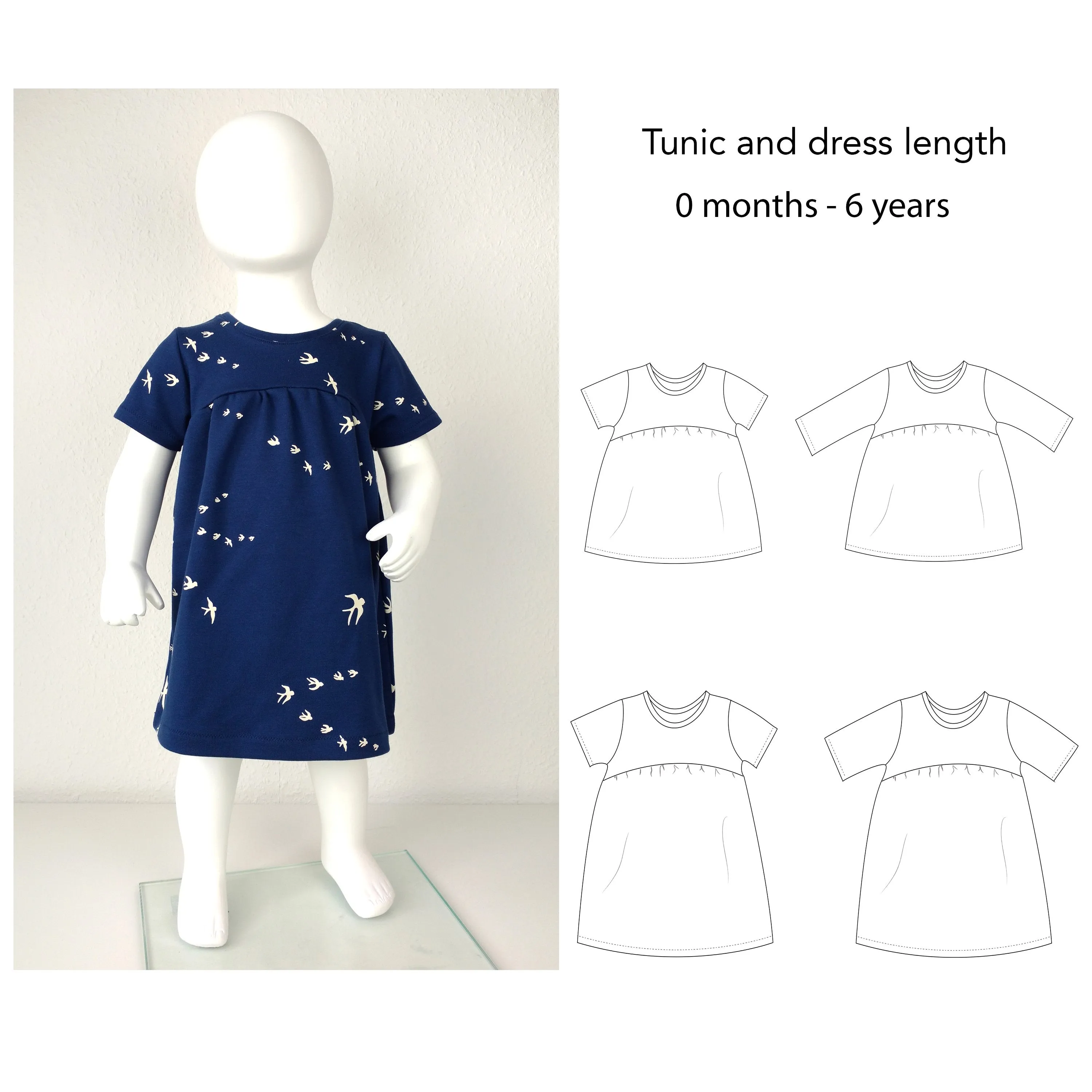 Baby tunic  and dress sewing pattern