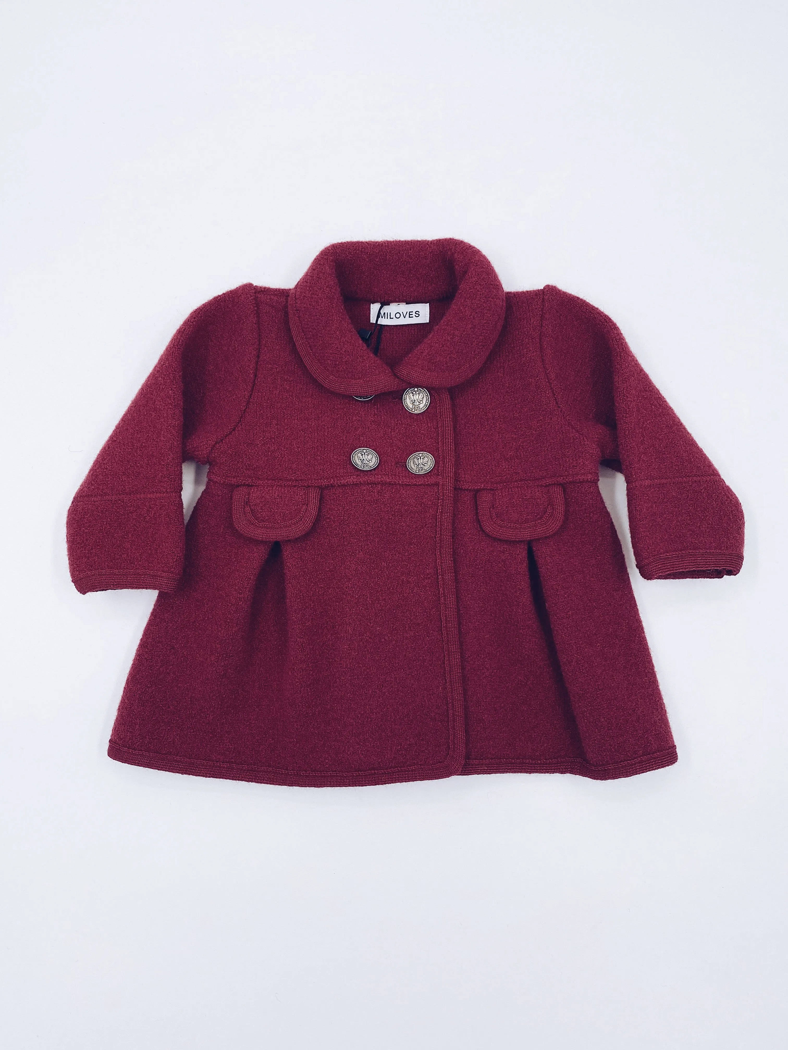 Beautiful Burgundy Merino Wool coat.