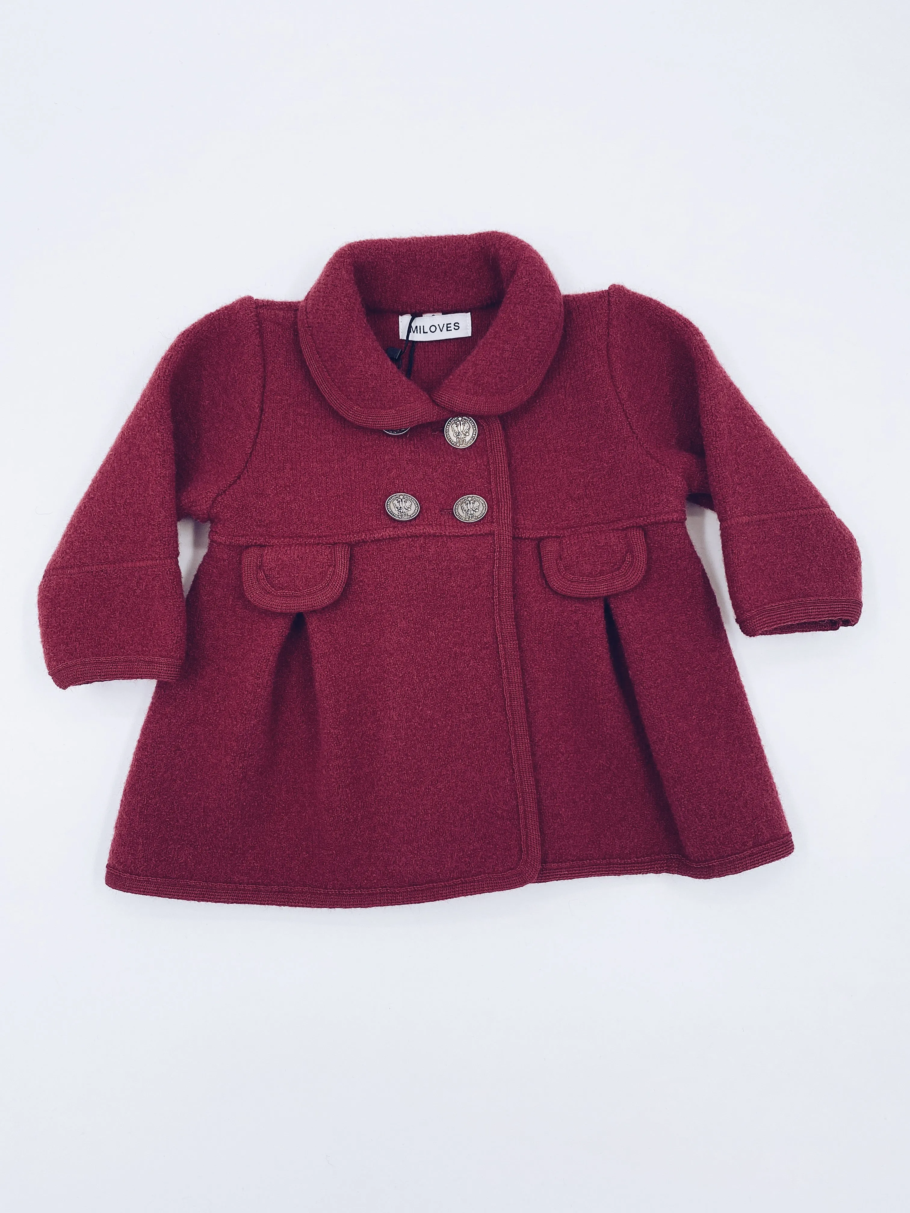 Beautiful Burgundy Merino Wool coat.