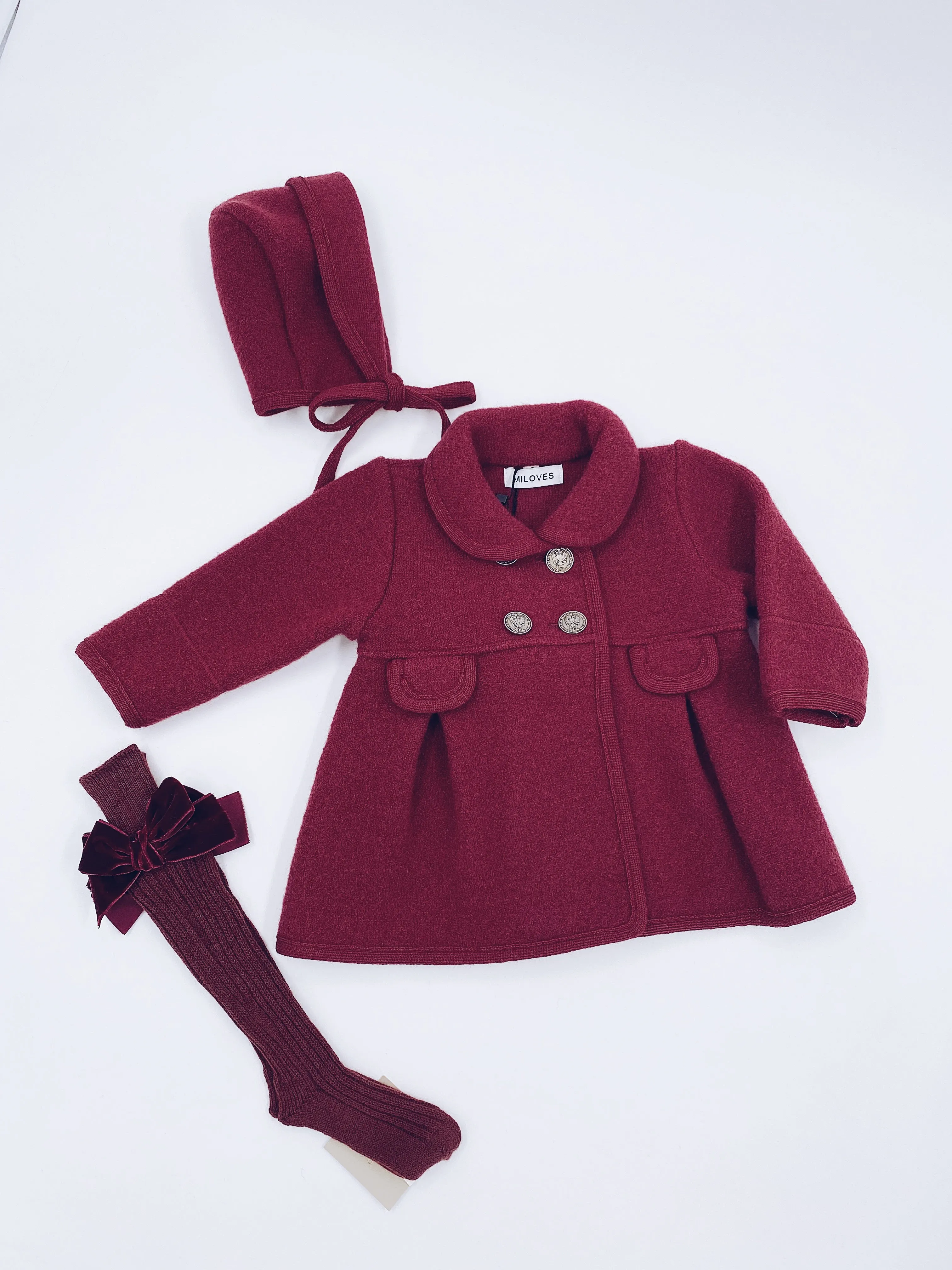 Beautiful Burgundy Merino Wool coat.