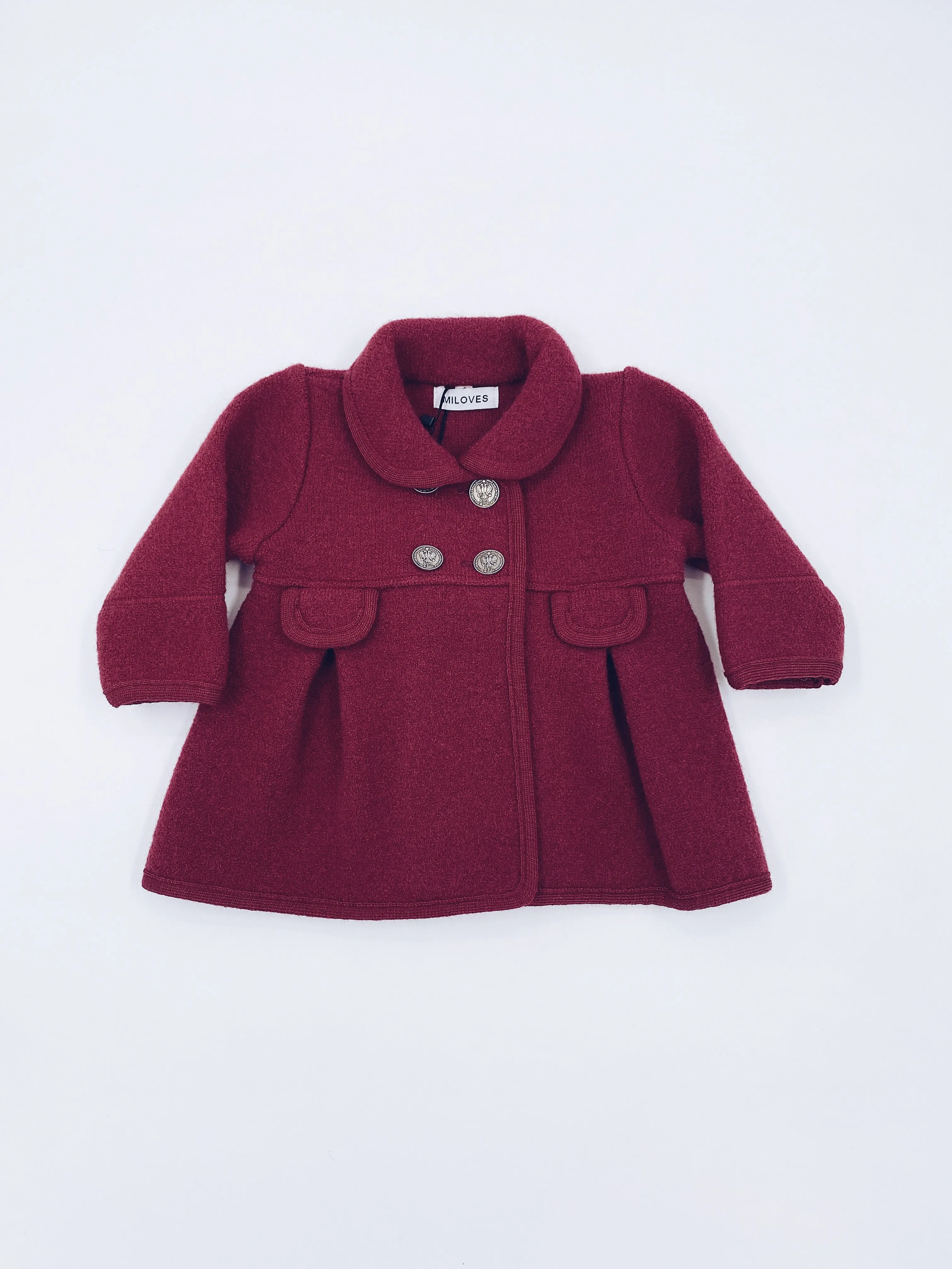 Beautiful Burgundy Merino Wool coat.