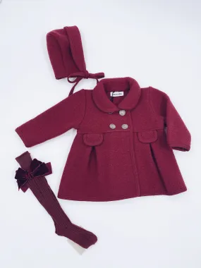 Beautiful Burgundy Merino Wool coat.