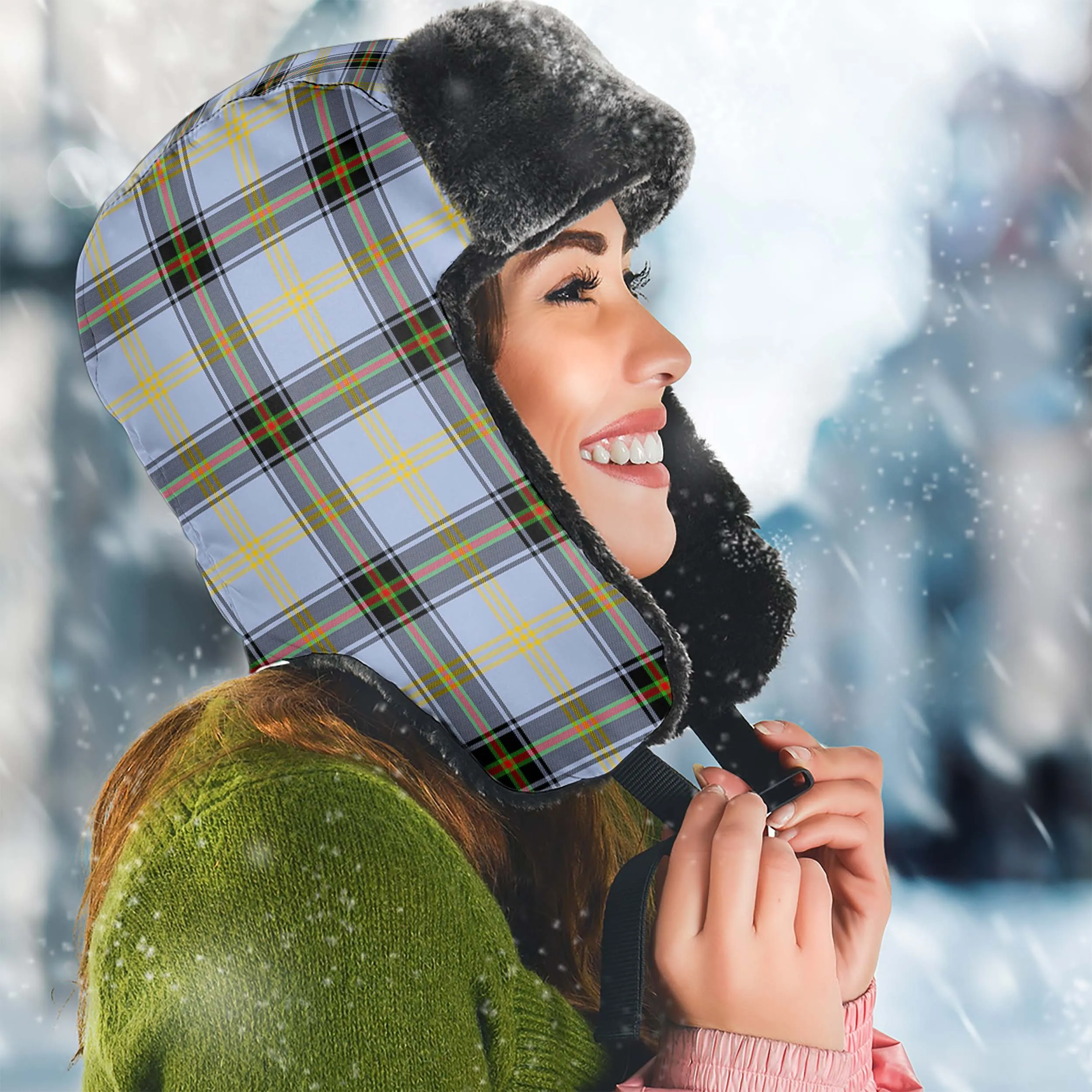 Bell Tartan Winter Trapper Hat