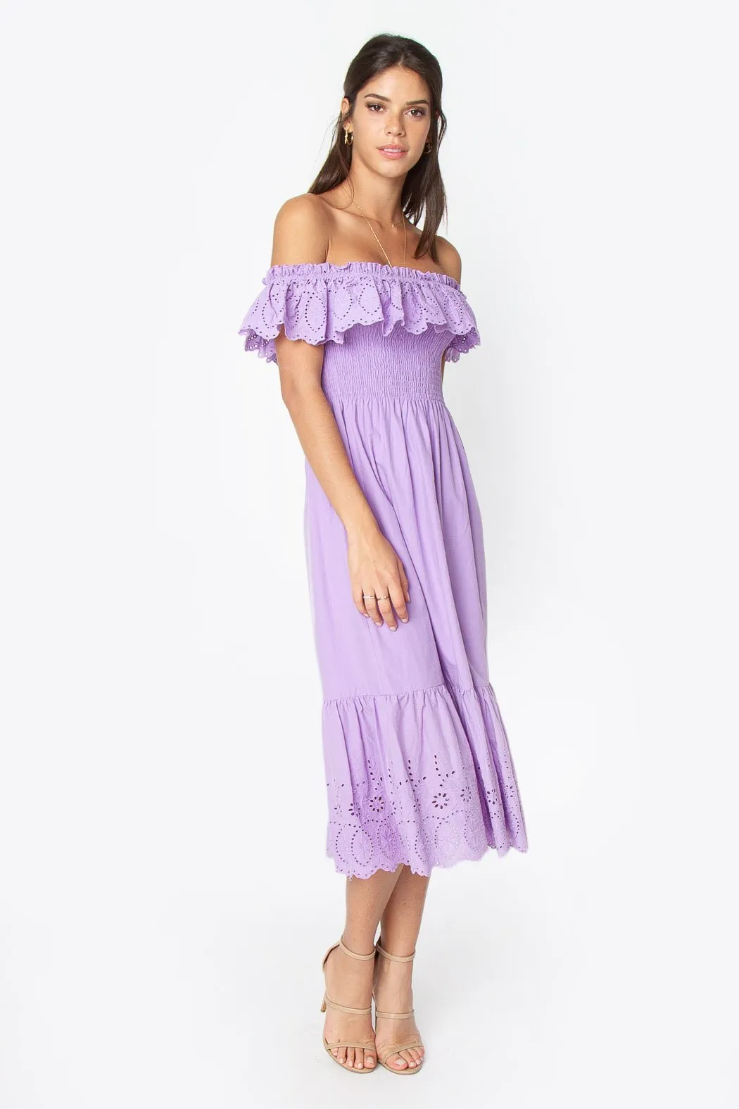 Betsy Off The Shoulder Midi Dress