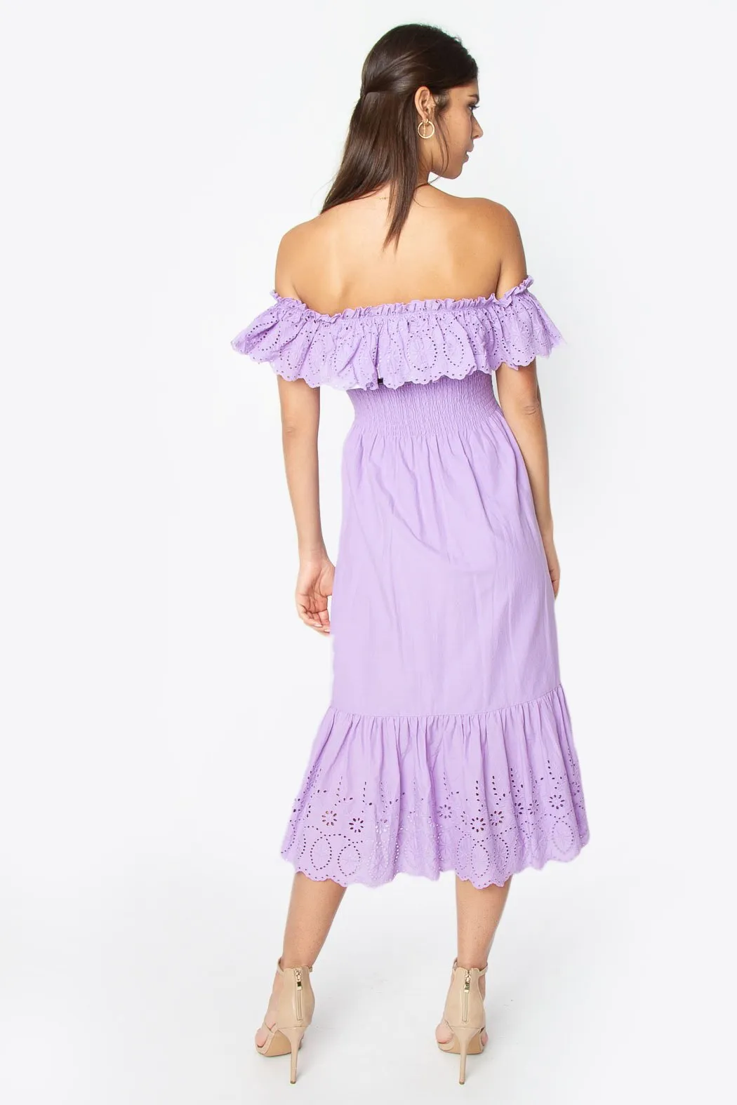 Betsy Off The Shoulder Midi Dress