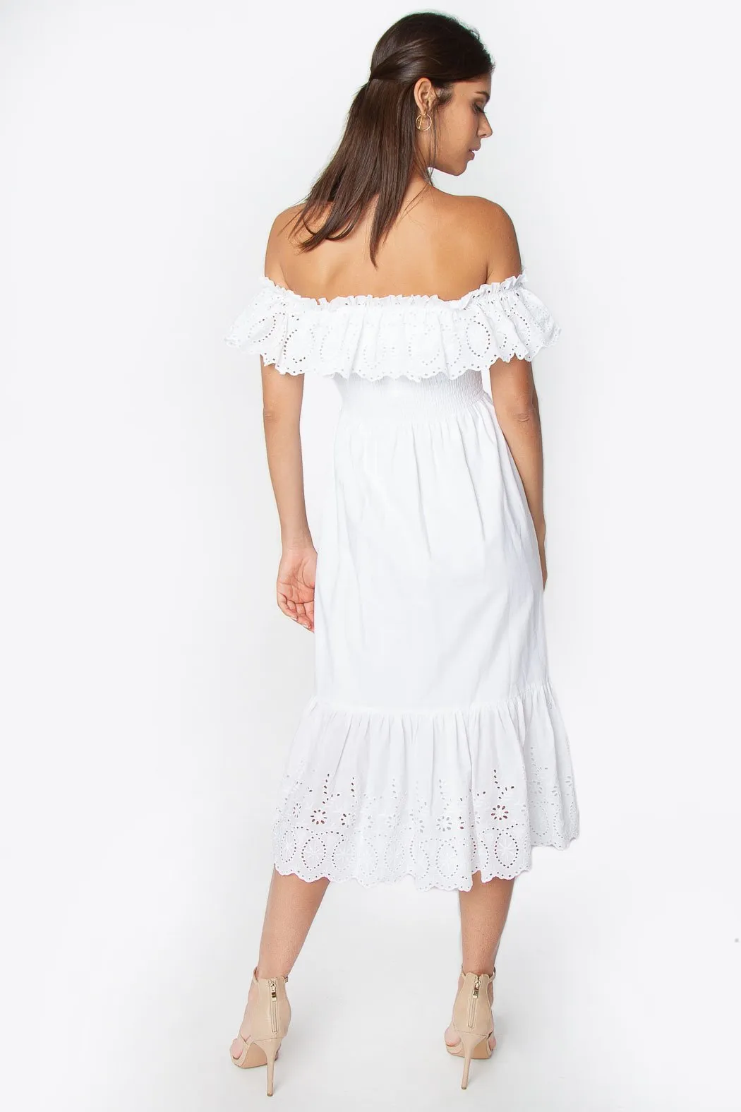 Betsy Off The Shoulder Midi Dress