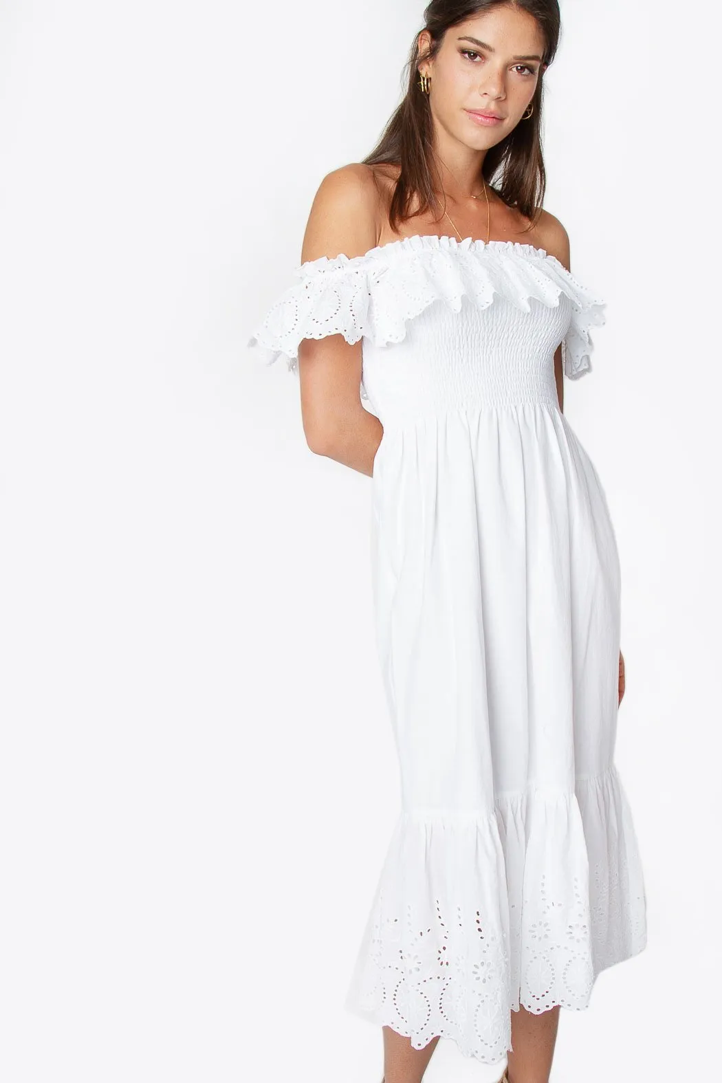 Betsy Off The Shoulder Midi Dress