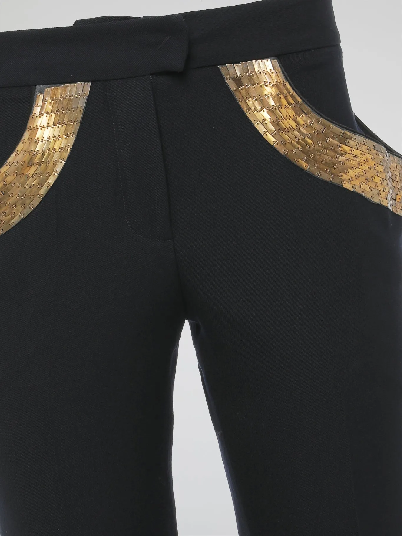 Black Embellished Trousers