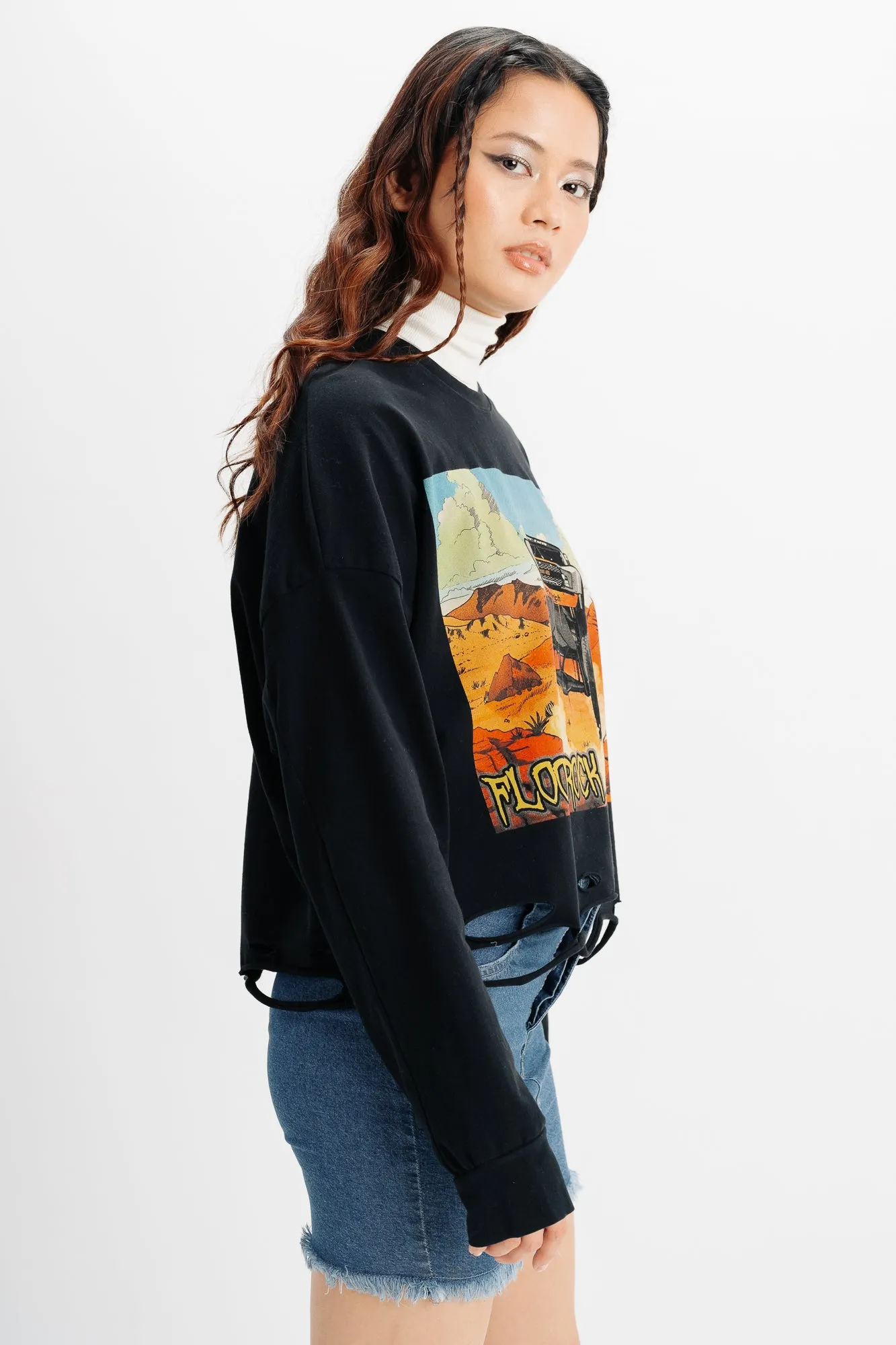 Black Graphic Top