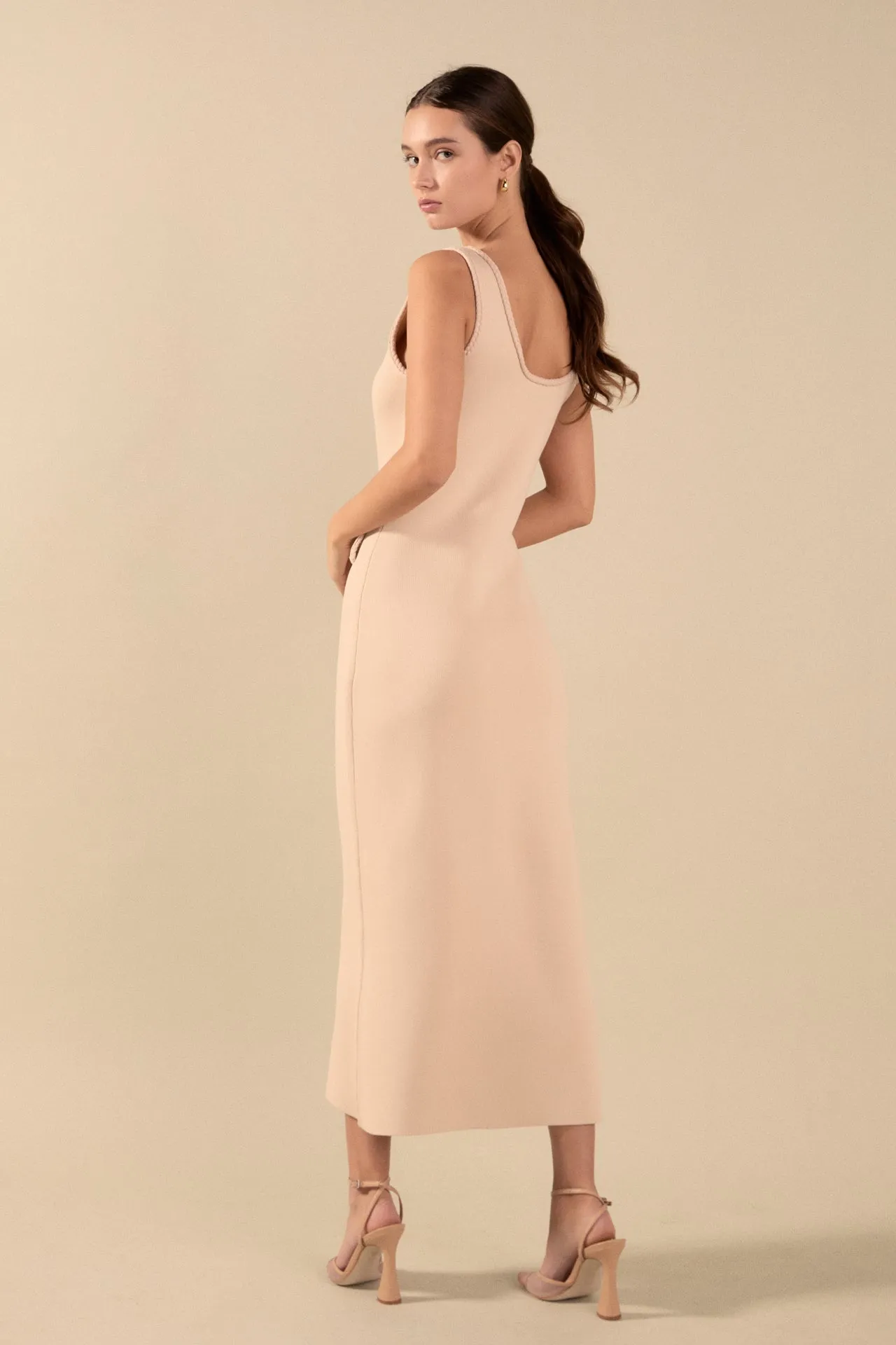 Braided Knit Maxi Dress