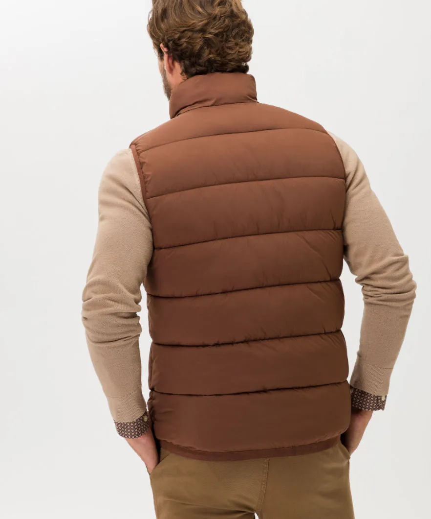 Brax Dante Zero Down Quilted Vest - Brandy Brown