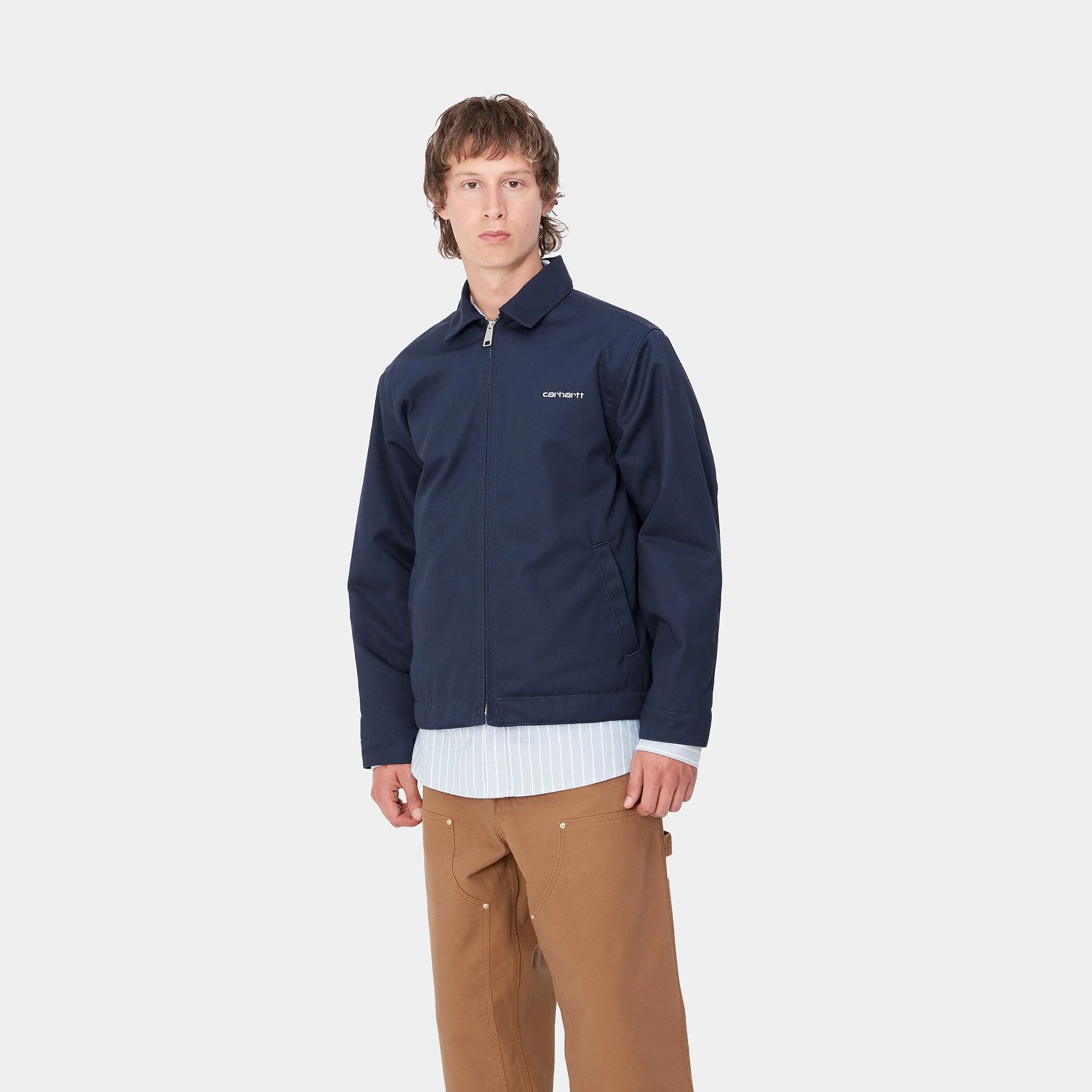 Carhartt WIP Mens Module Script Jacket - Air Force Blue / White