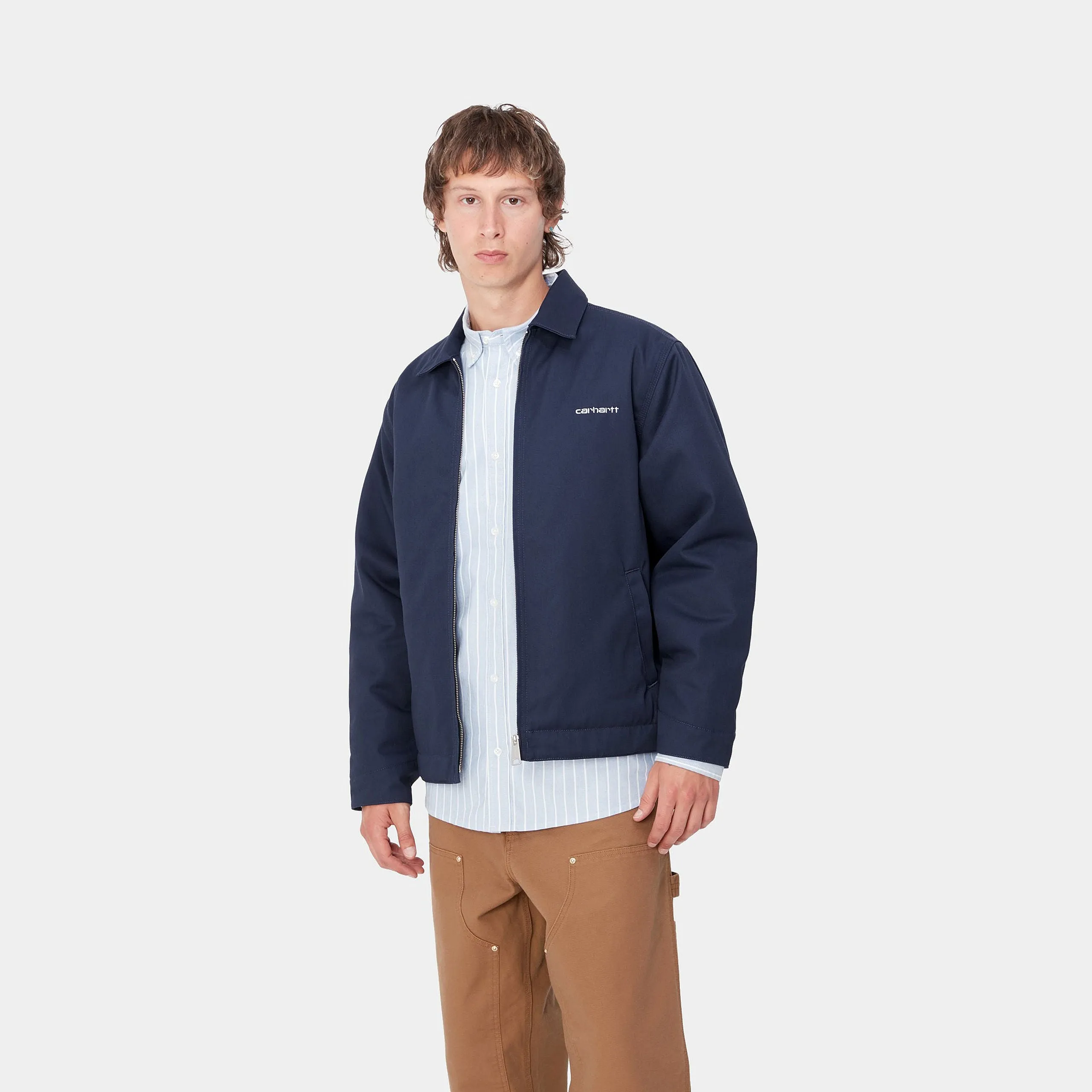 Carhartt WIP Mens Module Script Jacket - Air Force Blue / White
