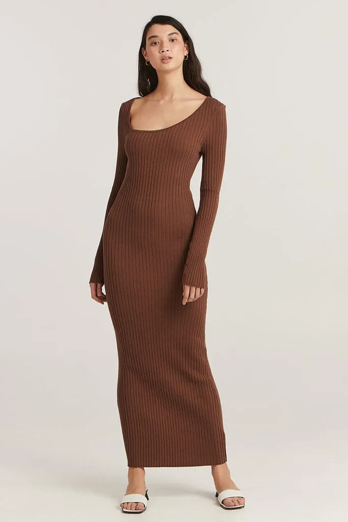 Charlie Holiday Laurette Midi Dress Chocolate