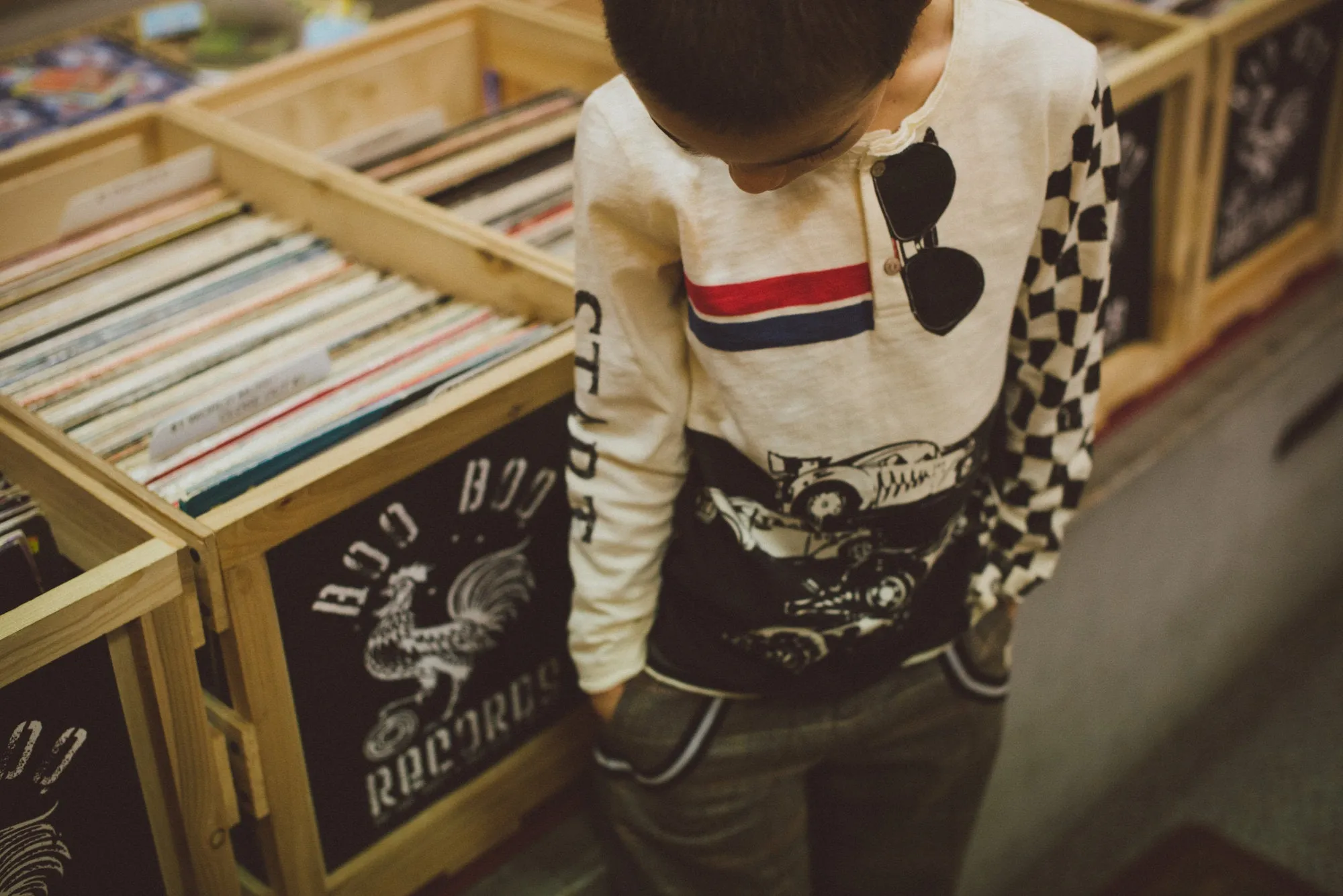 Checker Racers Henley Bodysuit by: Mini Shatsu