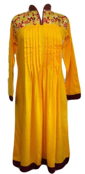 Chinese collared Floral embroidery Tunic top