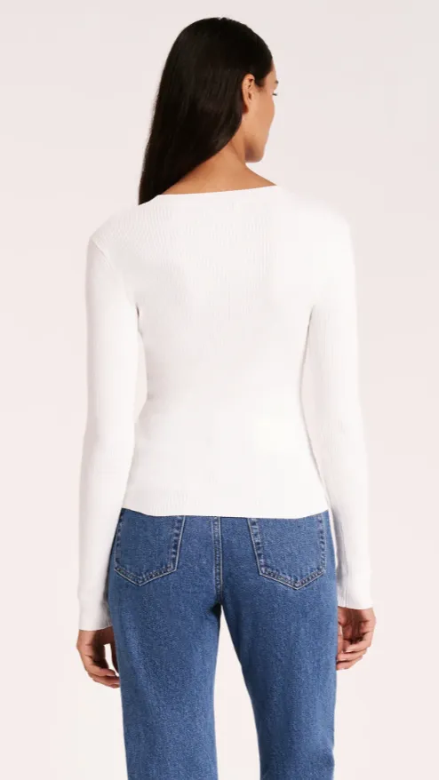 Classic LS Knit - White