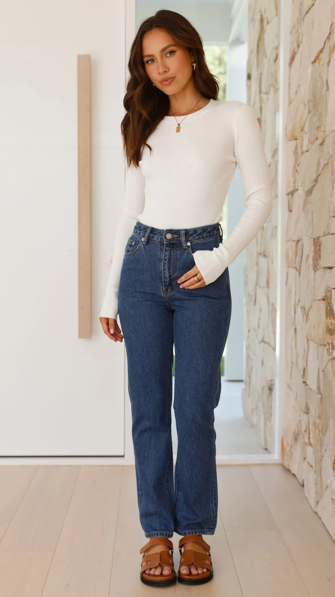 Classic LS Knit - White