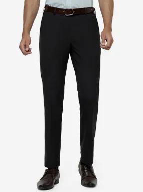 Coal Solid Slim Fit Formal Trouser | JB Studio
