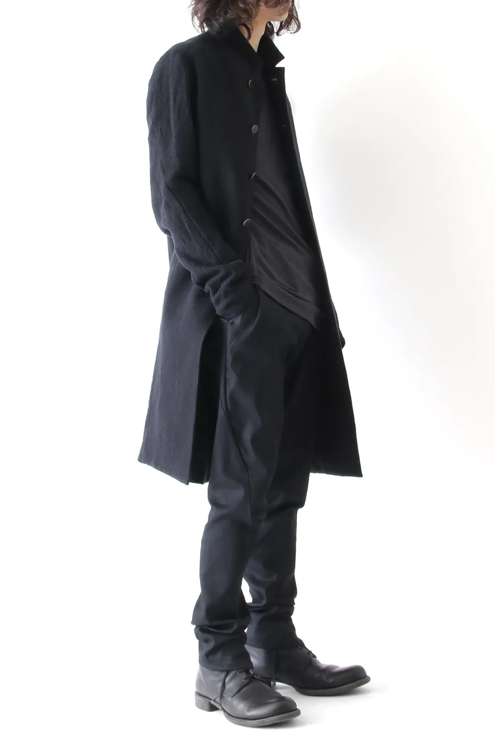 Coat Silk Linen Wool Stripe