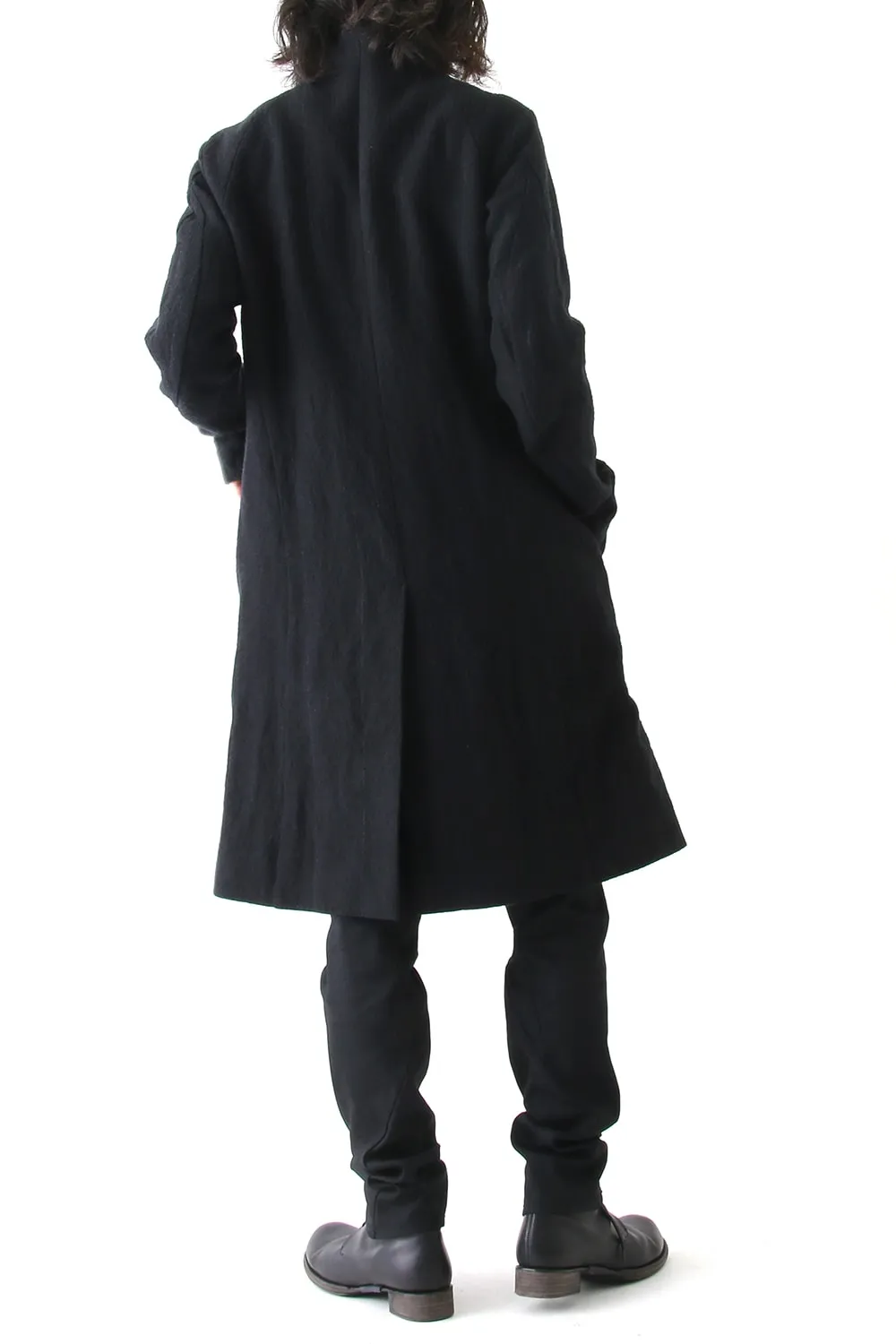 Coat Silk Linen Wool Stripe