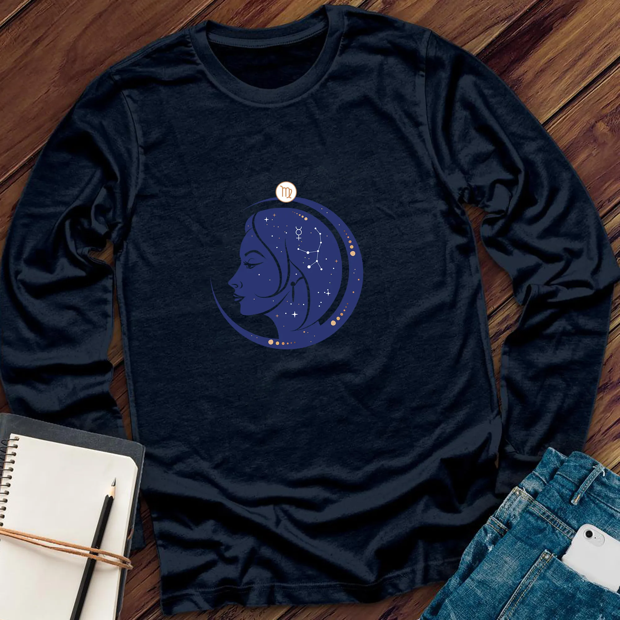 Constellation Blue Virgo Long Sleeve