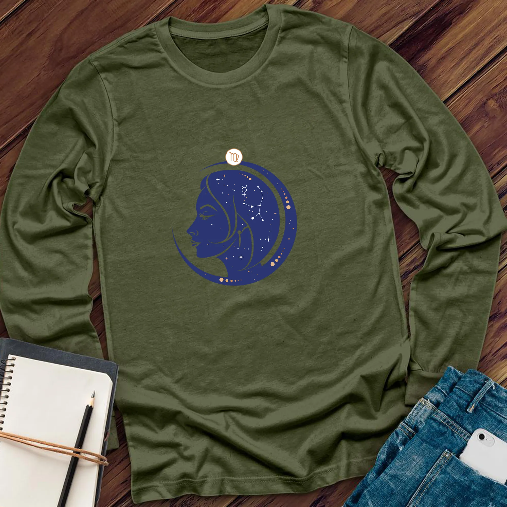 Constellation Blue Virgo Long Sleeve