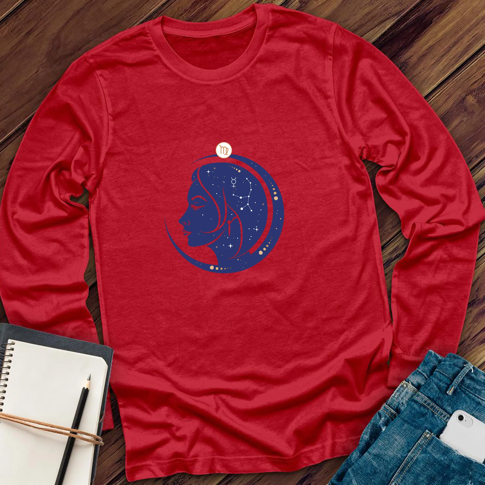 Constellation Blue Virgo Long Sleeve