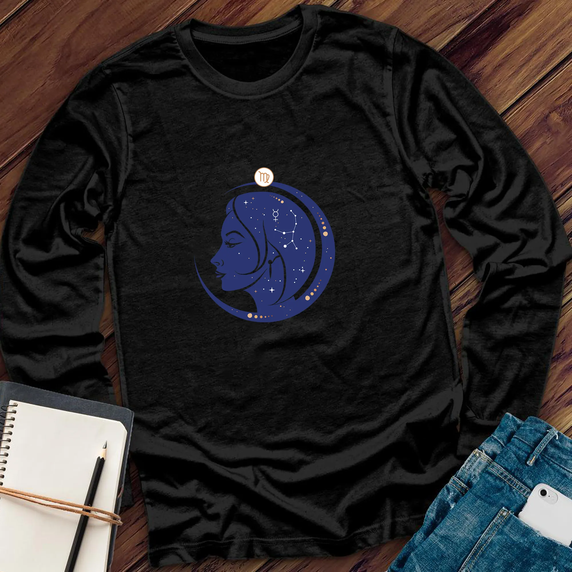 Constellation Blue Virgo Long Sleeve