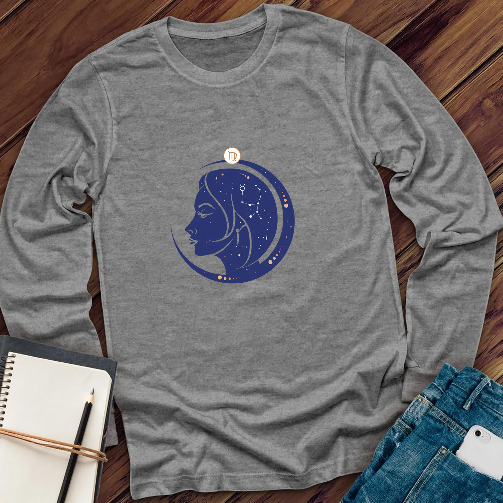 Constellation Blue Virgo Long Sleeve