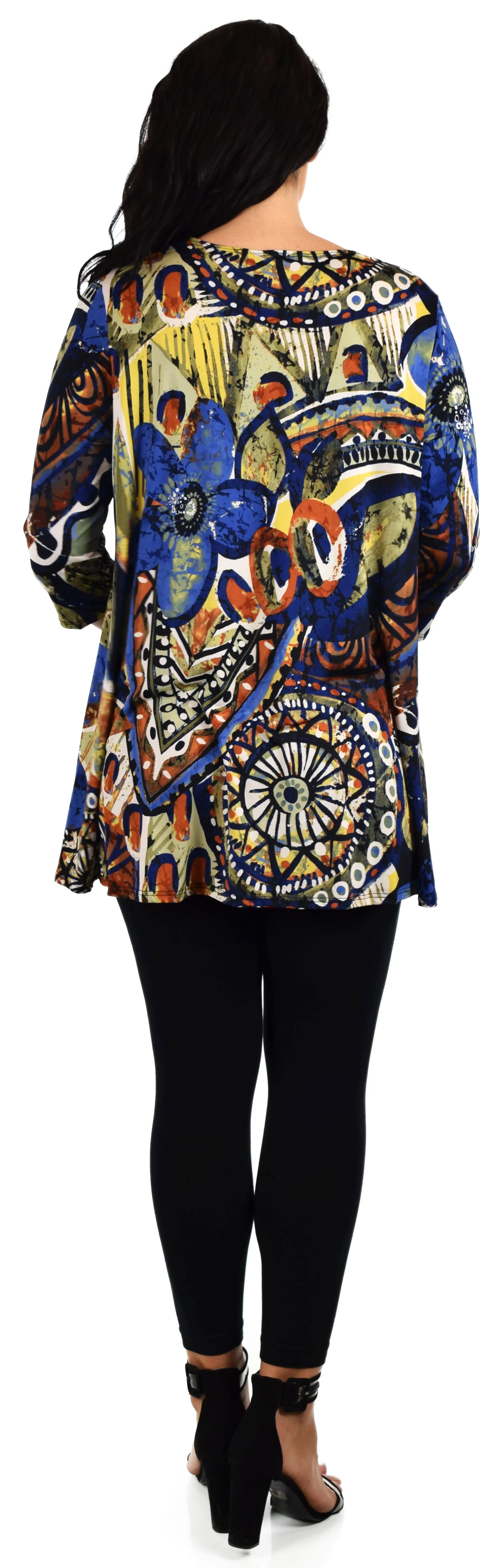 Dare2bstylish Simple and elegant Babydoll Tunic, Loose fit tunic, Printed tunic, Artsy Tunic, for Travel and Much More. S and Medium size