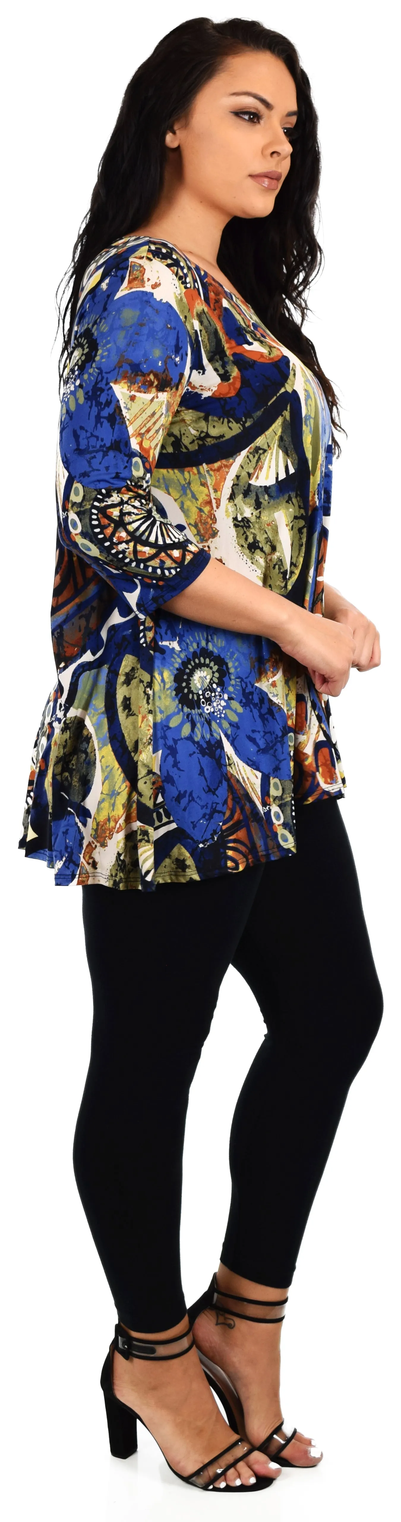 Dare2bstylish Simple and elegant Babydoll Tunic, Loose fit tunic, Printed tunic, Artsy Tunic, for Travel and Much More. S and Medium size