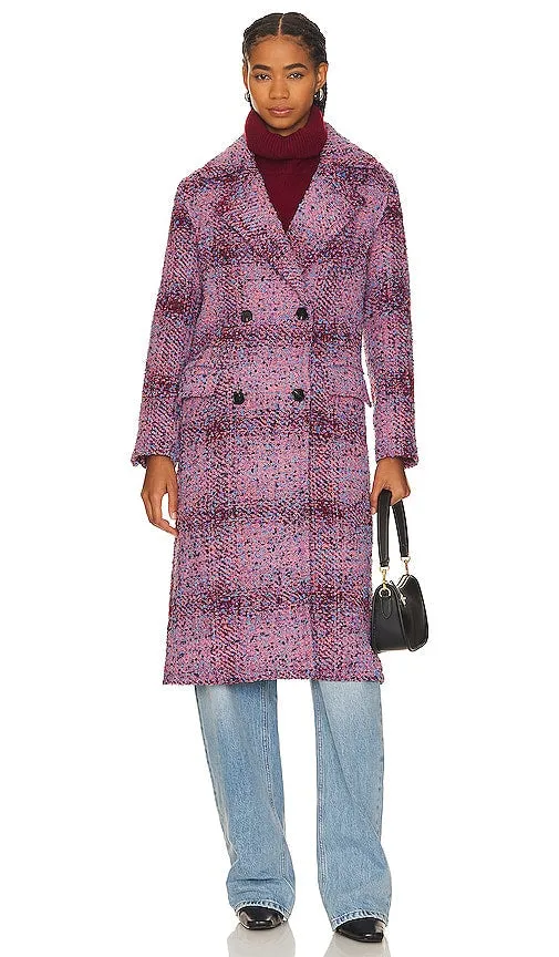 Ena Pelly Neve Wool Coat in Purple