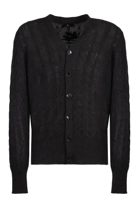 ETRO Luxurious Grey Cashmere Cardigan for Men FW23
