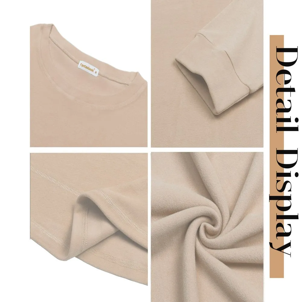 Fantaslook Sweatshirts for Women Crewneck Casual Long Sleeve Shirts Tunic Tops